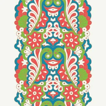 Decorative seamless border Stock Illustration