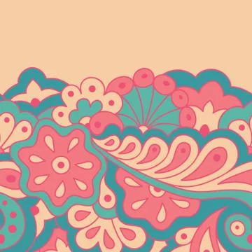 Decorative seamless border Illustrazione stock