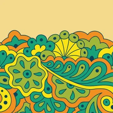 Decorative seamless border Illustrazione stock