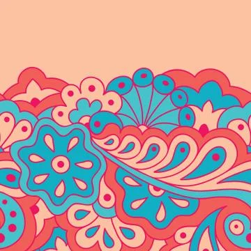 Decorative seamless border Illustrazione stock