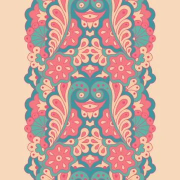 Decorative seamless border Stock Illustration