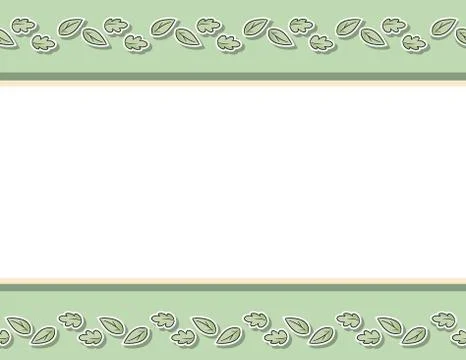 Decorative seamless floral pattern with leaves and branches. Letter template. Stock Illustration