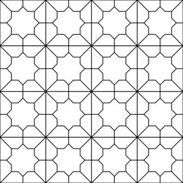 Decorative seamless ornamental vector pattern. Geometric oriental design Illustrazione stock