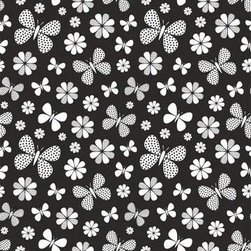 Decorative seamless pattern with abstract flowers. Stock Illustration
