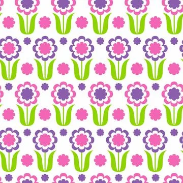 Decorative seamless pattern with abstract flowers. Illustrazione stock