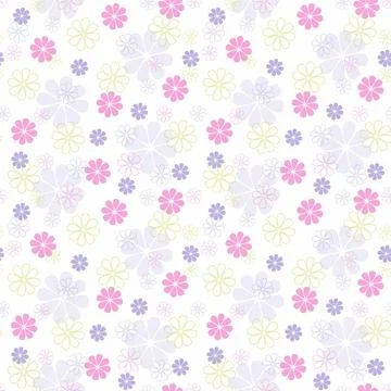 Decorative seamless pattern with abstract flowers. Illustrazione stock