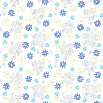 Decorative seamless pattern with abstract flowers. Stock Illustration