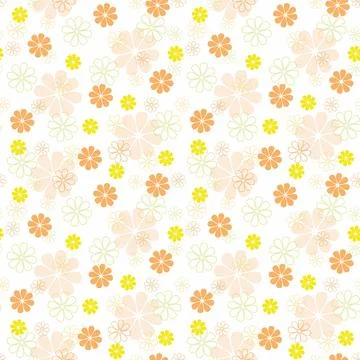 Decorative seamless pattern with abstract flowers. Illustrazione stock
