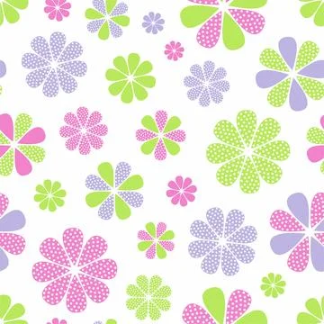 Decorative seamless pattern with abstract flowers. Illustrazione stock