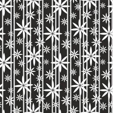 Decorative seamless pattern with abstract flowers. Stock Illustration