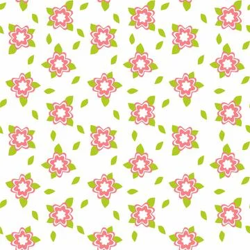 Decorative seamless pattern with abstract flowers. Illustrazione stock