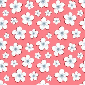 Decorative seamless pattern with abstract flowers. Stock Illustration