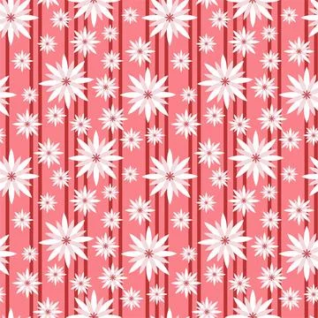 Decorative seamless pattern with abstract flowers. Stock Illustration