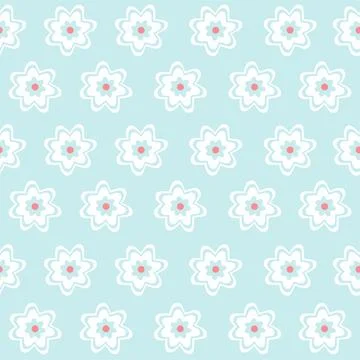 Decorative seamless pattern with abstract flowers. Stock Illustration