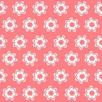 Decorative seamless pattern with abstract flowers. Stock Illustration