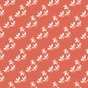 Decorative seamless pattern with abstract hawaii flowers silhouettes backdrop 스톡 일러스트