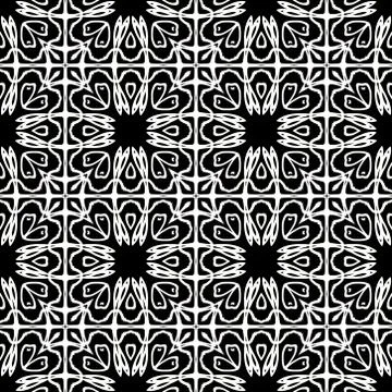Decorative seamless pattern in a black - white colors Stock Illustration
