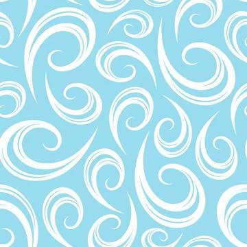 Decorative seamless pattern with curls. Illustrazione stock