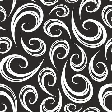Decorative seamless pattern with curls. Stock Illustration