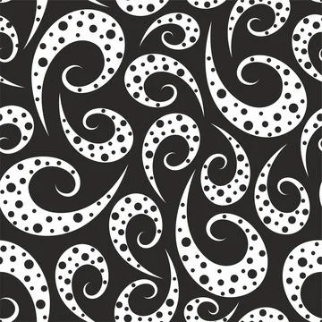 Decorative seamless pattern with curls. Stock Illustration