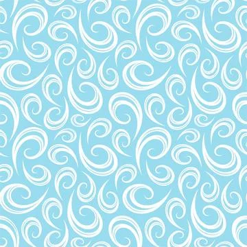Decorative seamless pattern with curls. Stock Illustration