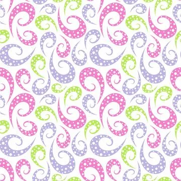 Decorative seamless pattern with curls. Stock Illustration