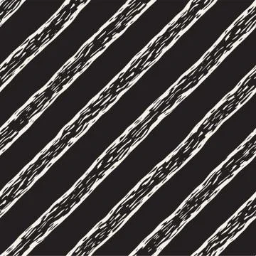 Decorative seamless pattern with doodle lines. Hand painted grungy wavy str.. 스톡 일러스트