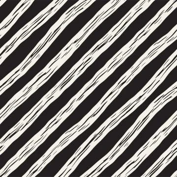 Decorative seamless pattern with doodle lines. Hand painted grungy wavy str.. 스톡 일러스트