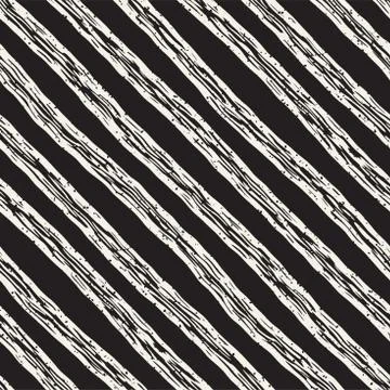 Decorative seamless pattern with doodle lines. Hand painted grungy wavy str.. 스톡 일러스트