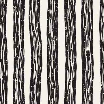 Decorative seamless pattern with doodle lines. Hand painted grungy wavy strip 스톡 일러스트