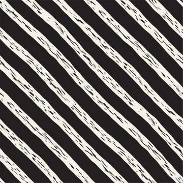 Decorative seamless pattern with doodle lines. Hand painted grungy wavy strip 스톡 일러스트