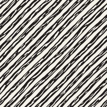 Decorative seamless pattern with doodle lines. Hand painted grungy wavy strip 스톡 일러스트