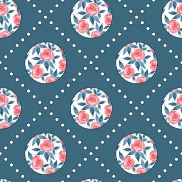 Decorative seamless pattern with flowers 14 Stock-Illustration