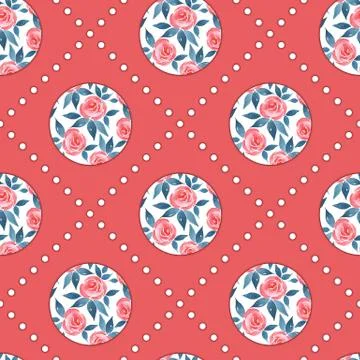 Decorative seamless pattern with flowers 15 Illustrazione stock