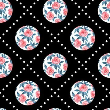 Decorative seamless pattern with flowers Stock Illustration