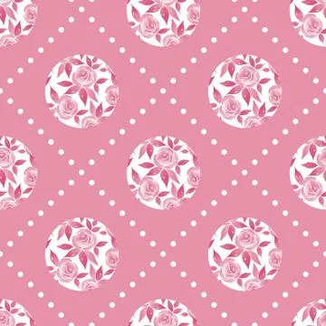 Decorative seamless pattern with flowers Stock Illustration