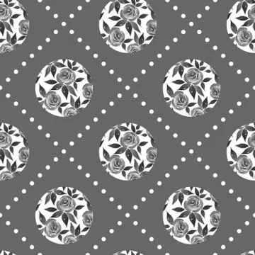 Decorative seamless pattern with flowers Stock Illustration
