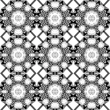 Decorative seamless pattern in a graphic style Stock Illustration