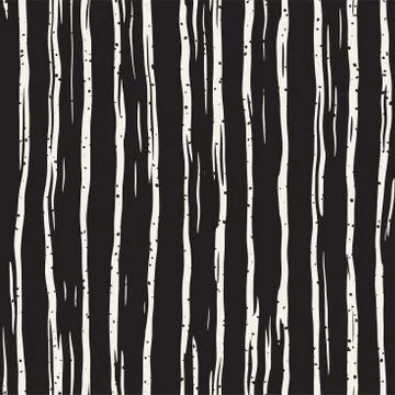 Decorative seamless pattern with hand drawn doodle lines. Hand painted grungy 스톡 일러스트