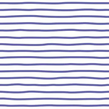Decorative seamless pattern with handdrawn blue lines. Stock Illustration