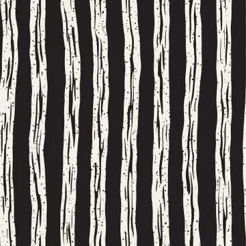 Decorative seamless pattern with handdrawn doodle lines. Hand painted wavy .. Stock Illustration