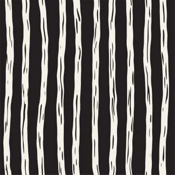 Decorative seamless pattern with handdrawn doodle lines. Hand painted wavy .. Stock Illustration