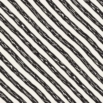 Decorative seamless pattern with handdrawn doodle lines. Hand painted wavy .. 스톡 일러스트