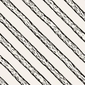 Decorative seamless pattern with handdrawn doodle lines. Hand painted grung.. Stock Illustration