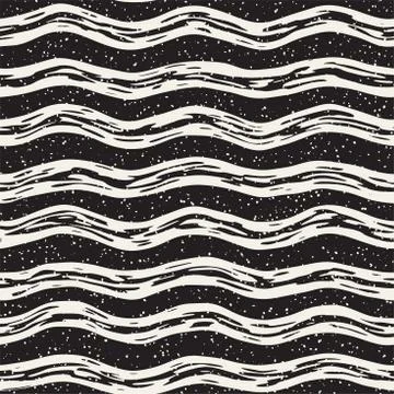 Decorative seamless pattern with handdrawn doodle lines. Hand painted grung.. Stock Illustration