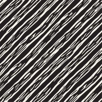 Decorative seamless pattern with handdrawn doodle lines. Hand painted grung.. Stock Illustration