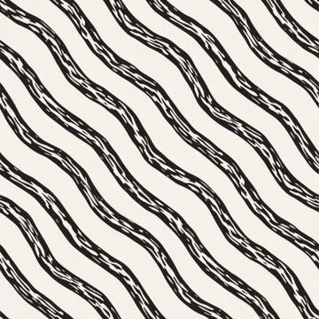 Decorative seamless pattern with handdrawn doodle lines. Hand painted grung.. 스톡 일러스트