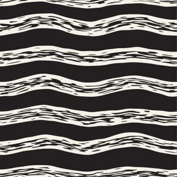 Decorative seamless pattern with handdrawn doodle lines. Hand painted grung.. Stock Illustration