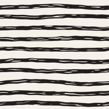 Decorative seamless pattern with handdrawn doodle lines. Hand painted grung.. Stock Illustration