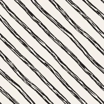 Decorative seamless pattern with handdrawn doodle lines. Hand painted grung.. Stock Illustration